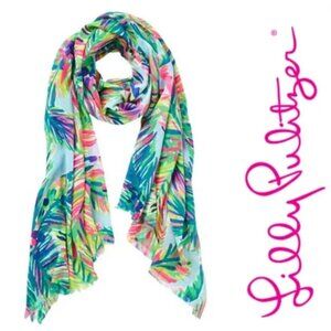 Lilly Pulitzer Shawl Scarf Resort Swimsuit Cover Up in Island Time Print